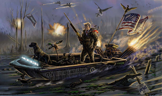 TRUMP DUCK FORCE ONE FLAG