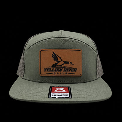 Icon flatbill leather patch hat
