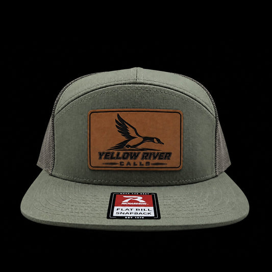 Icon flatbill leather patch hat