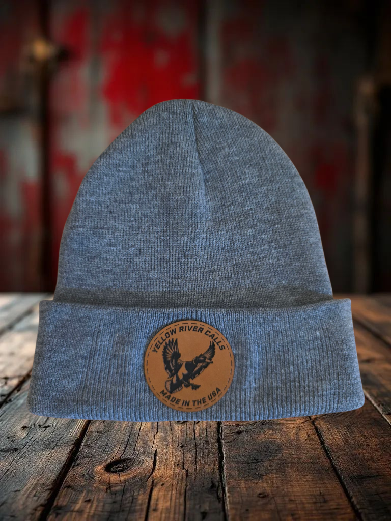 Yellow River Calls cupped beanie